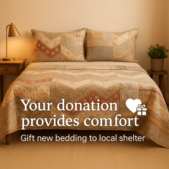 $10, $20, or $30 Donation: Gift a New Bed Sheet, Bedspread, or Full Set to Community Shelters