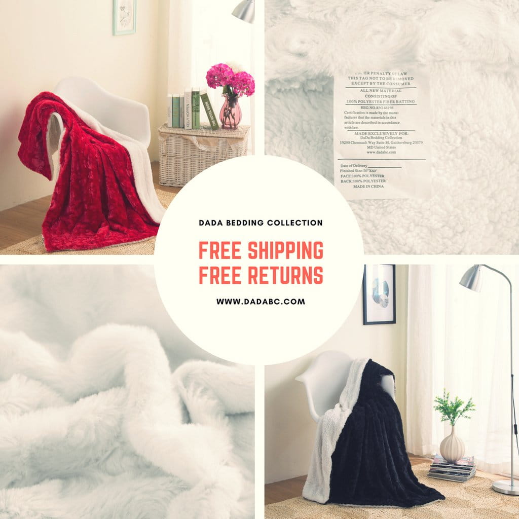 DaDa Bedding Faux Fur Throw Blankets with free shipping and Free returns. Dadalogy