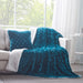 Throw Pillow - DaDa Bedding Luxury Faux Fur Euro Throw Pillow Cover, Mermaid Scales Teal Green (171805) - DaDa Bedding Collection