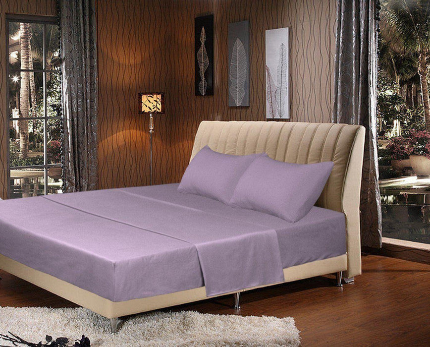 Tache 3-4 Piece Solid Spring Lavender Sheet Set - DaDa Bedding Collection