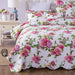 Bedspread - DaDa Bedding Romantic Roses Lovely Spring Pink Floral Quilted Scalloped Bedspread Set (JHW879) - DaDa Bedding Collection