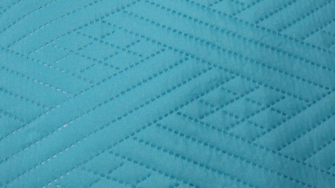 DaDa Bedding Gentle Wave Turquoise Teal Blue Lagoon Lightweight Quilted Bedspread Set (LH3000) - DaDa Bedding Collection