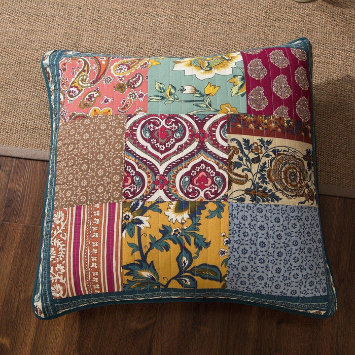 DaDa Bedding Bohemian Dark Elegance Square Accent Euro Sham - 26" x 26" (JHW-550-EURO) - DaDa Bedding Collection