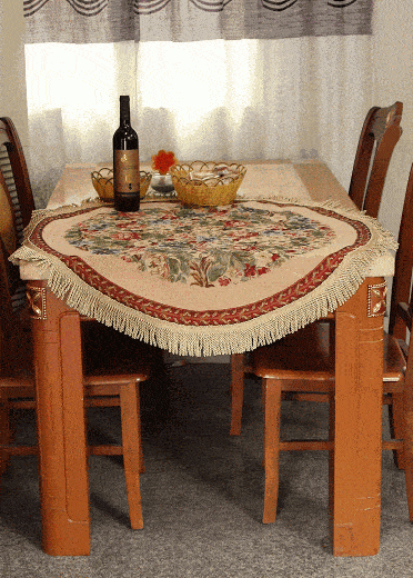 Tablecloths - Tache Festive Red Yuletide Blooms Tablecloths - DaDa Bedding Collection