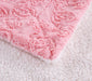 Throw Blanket - DaDa Bedding Luxury Rose Buds Baby Pink Faux Fur w/ Sherpa Backside Throw Blanket (BL-171752) - DaDa Bedding Collection