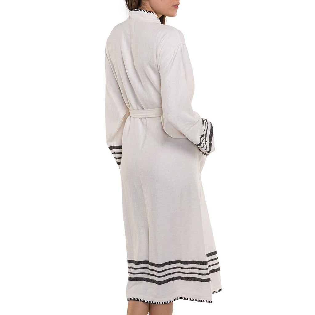 Organic Turkish Cotton Kimono Bathrobe – Lightweight Spa & Home Robe (Shipping fees may apply)