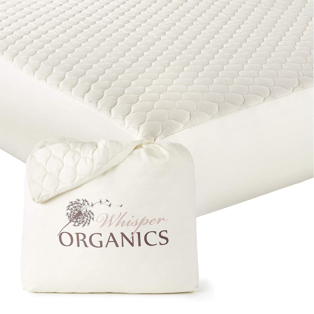 Organic Cotton Quilted Mattress Pad Protector - GOTS Certified (Shipping fees may apply)