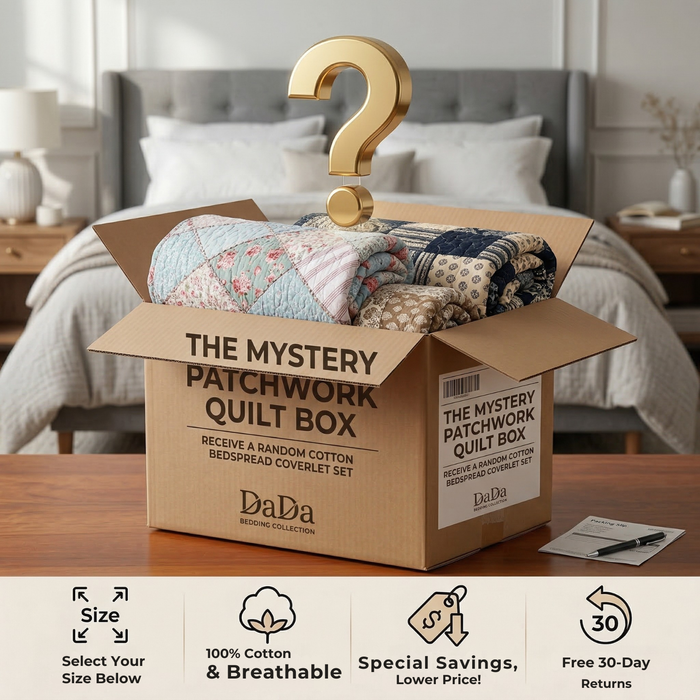 Random Mystery Box -  Cotton Patchwork Quilted Bedspread Coverlet Set