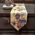 DaDa Bedding Bohemian Ornaments Colorful Holiday Lanterns Tapestry Dining Table Runner (14916) - DaDa Bedding Collection