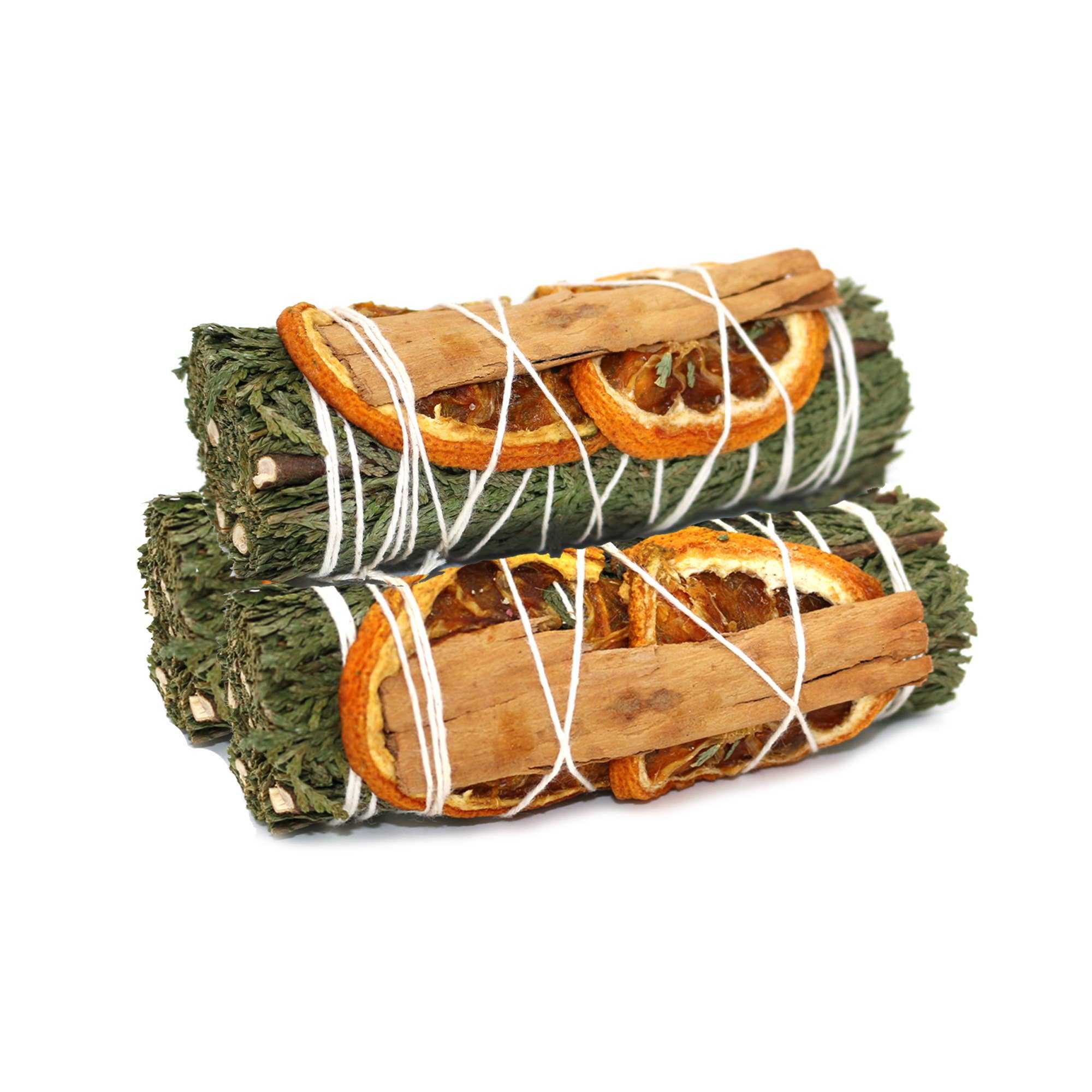 Cedar, Orange & Cinnamon Smudge Stick (4 in.) (Shipping fees may apply)
