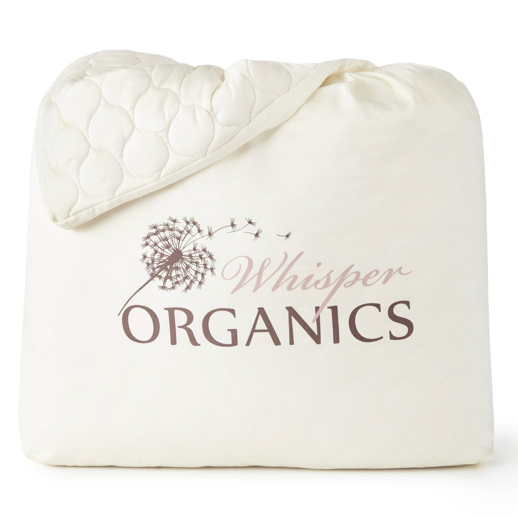 Organic Cotton Quilted Mattress Pad Protector - GOTS Certified (Shipping fees may apply)