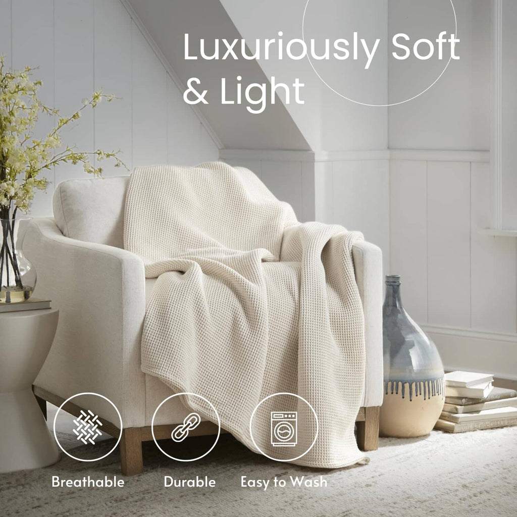 Waffle Knit Blanket - (Partnered with Whisper Organics - Not Free Shipping )