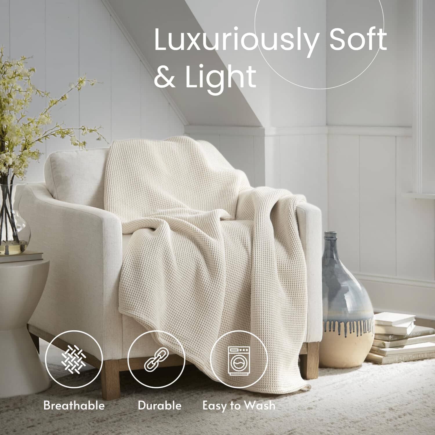 Waffle Knit Blanket - (Partnered with Whisper Organics - Not Free Shipping )