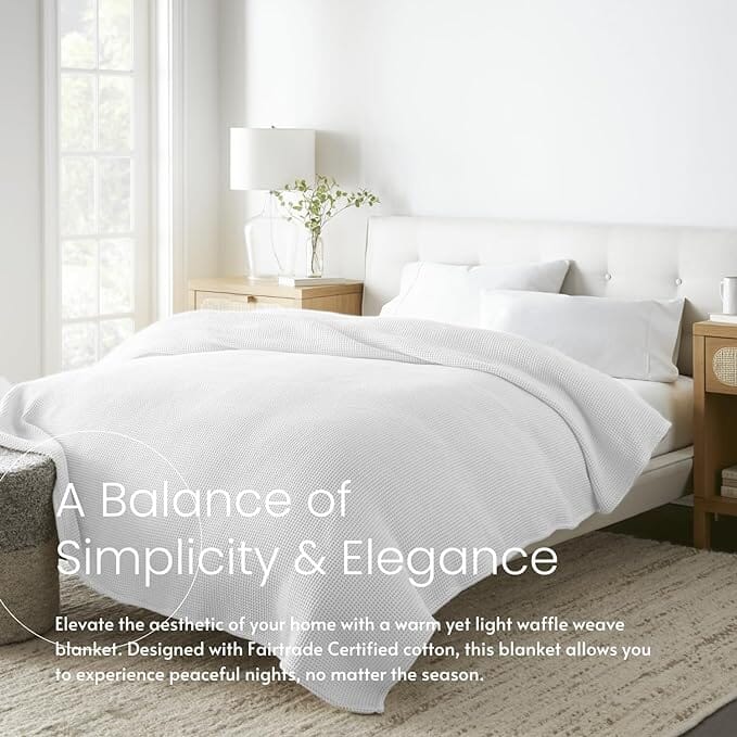 Waffle Knit Blanket - (Partnered with Whisper Organics - Not Free Shipping )