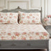 DaDa Bedding Hint of Mint Dainty Cottage Floral Roses Cotton Fitted Sheet w/ Pillow Case (3036) - DaDa Bedding Collection