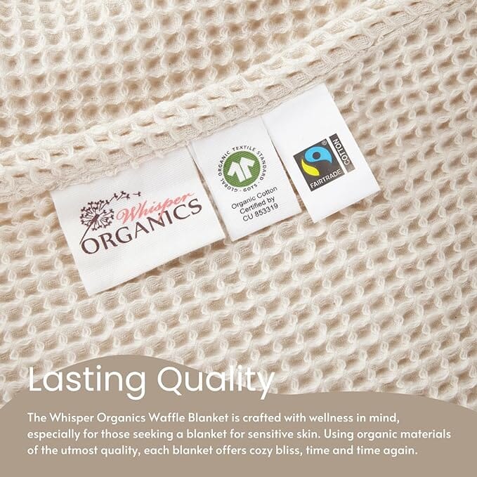 Waffle Knit Blanket - (Partnered with Whisper Organics - Not Free Shipping )