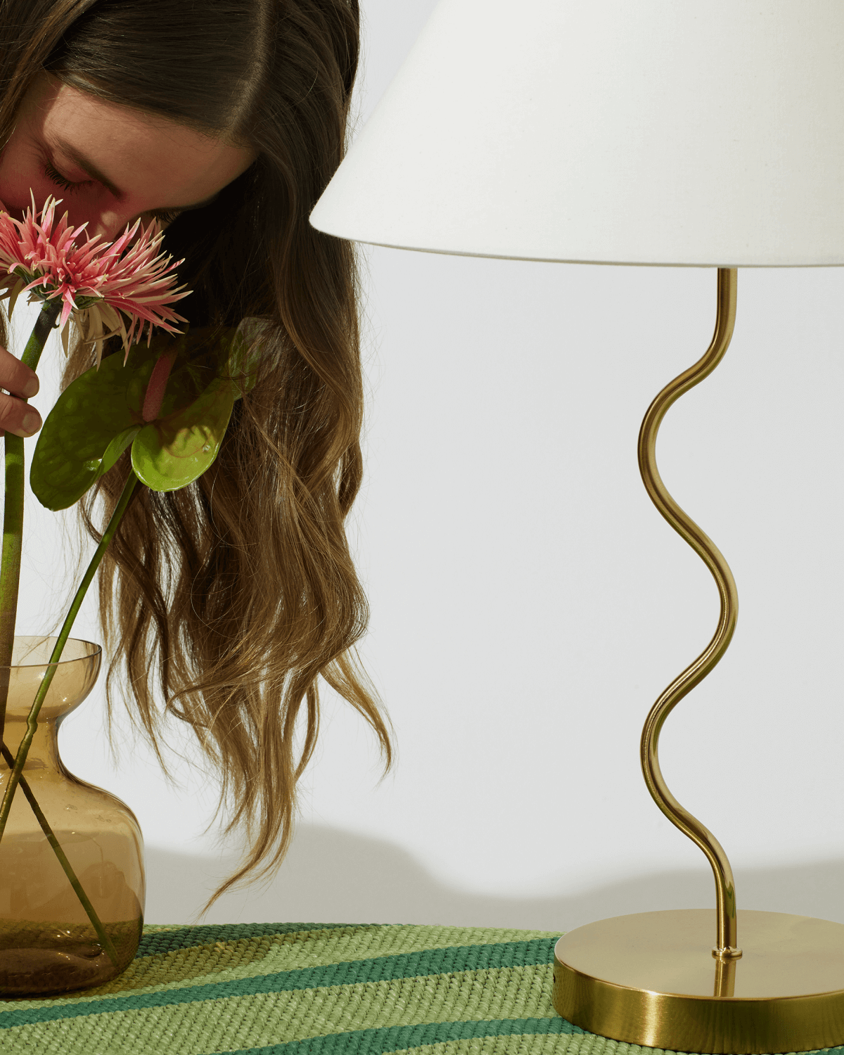 Brightech Squiggle Table Lamp - Brass or Black (Shipping fees may apply)