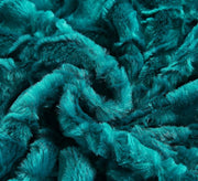 DaDa Bedding Mermaid Scales Emerald Green Blue w/ Sherpa Backside Faux Fur Throw Blanket (BL-171805) - DaDa Bedding Collection