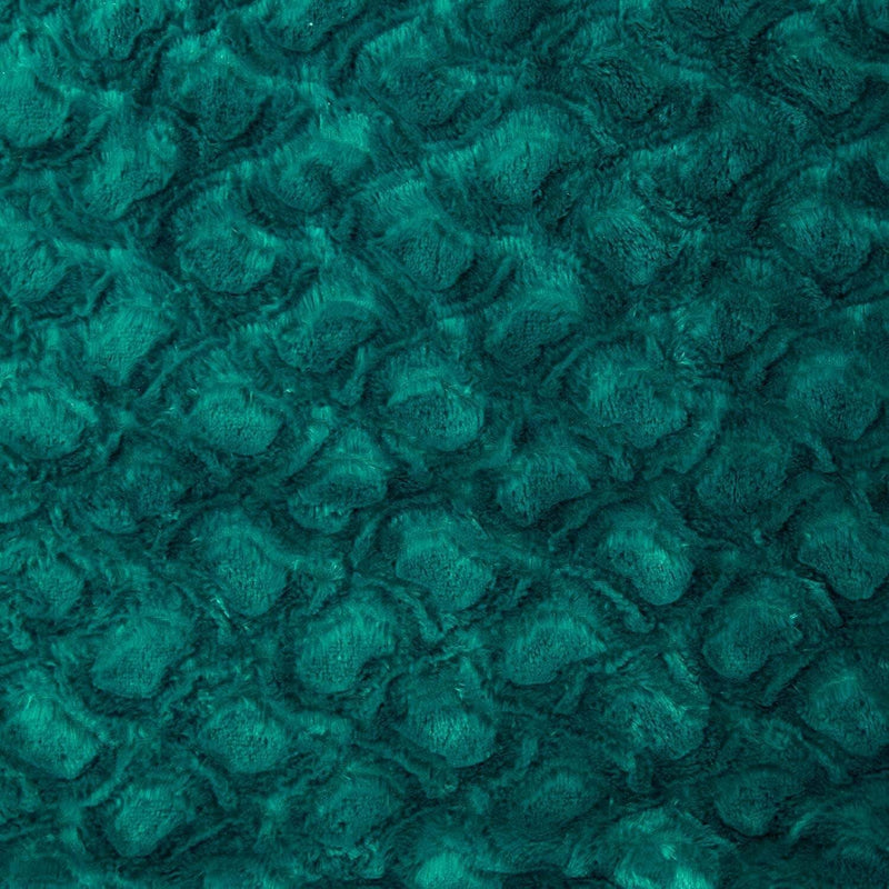 DaDa Bedding Mermaid Scales Emerald Green Blue w/ Sherpa Backside Faux Fur Throw Blanket (BL-171805) - DaDa Bedding Collection
