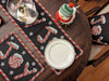 DaDa Bedding Set of 4-Pieces Peppermint Joy Holiday Tapestry Placemats 13” x 19” (12904) - DaDa Bedding Collection