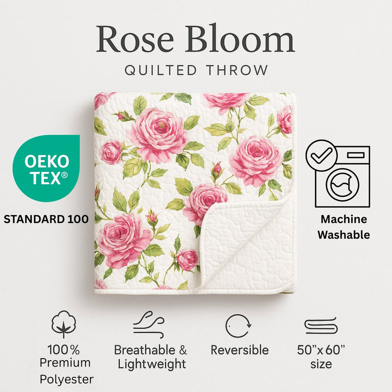 floral quilted throw blanket for sofa couch living roomo