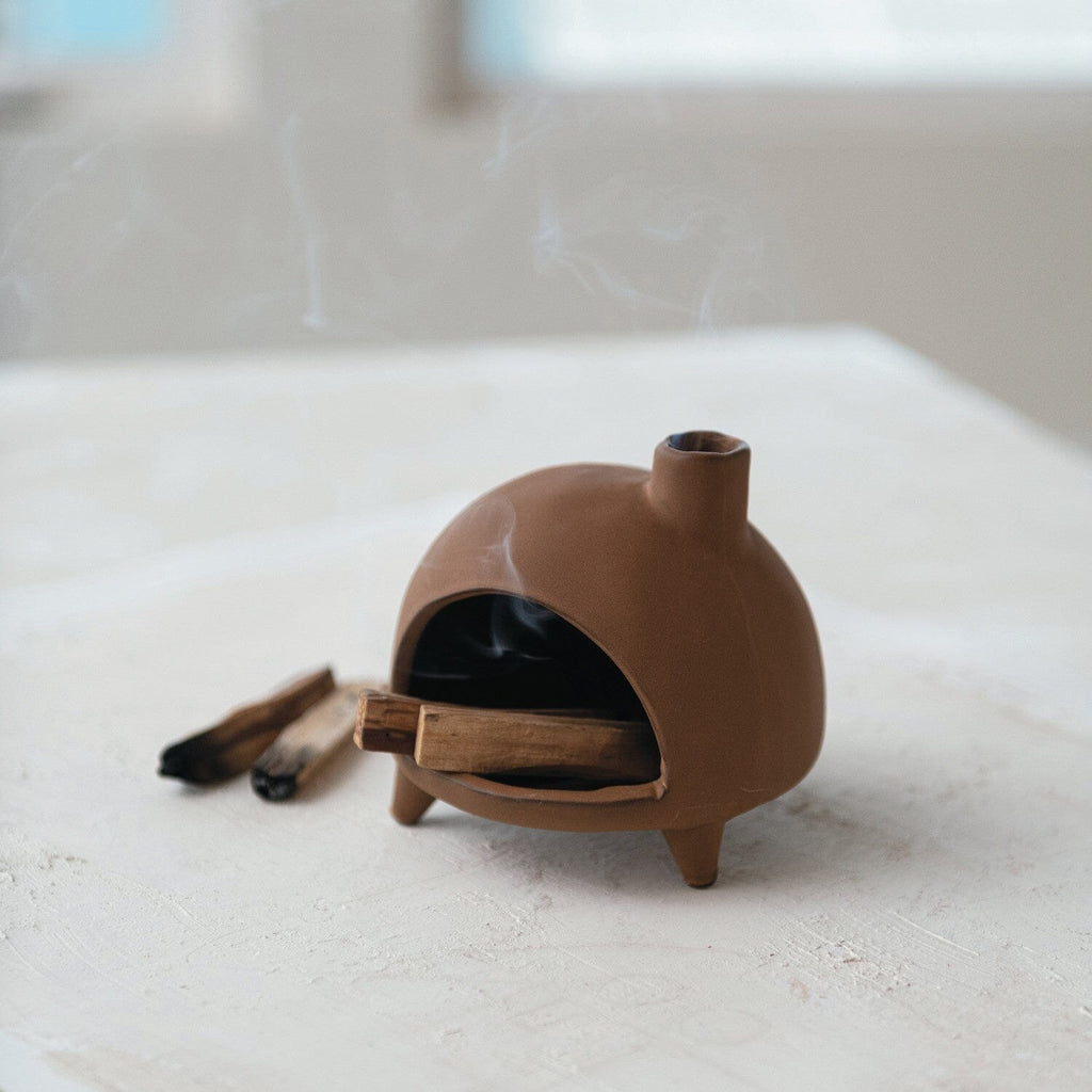 Terracotta Chimney Incense & Smudge Stick Burner (Shipping fees may apply)