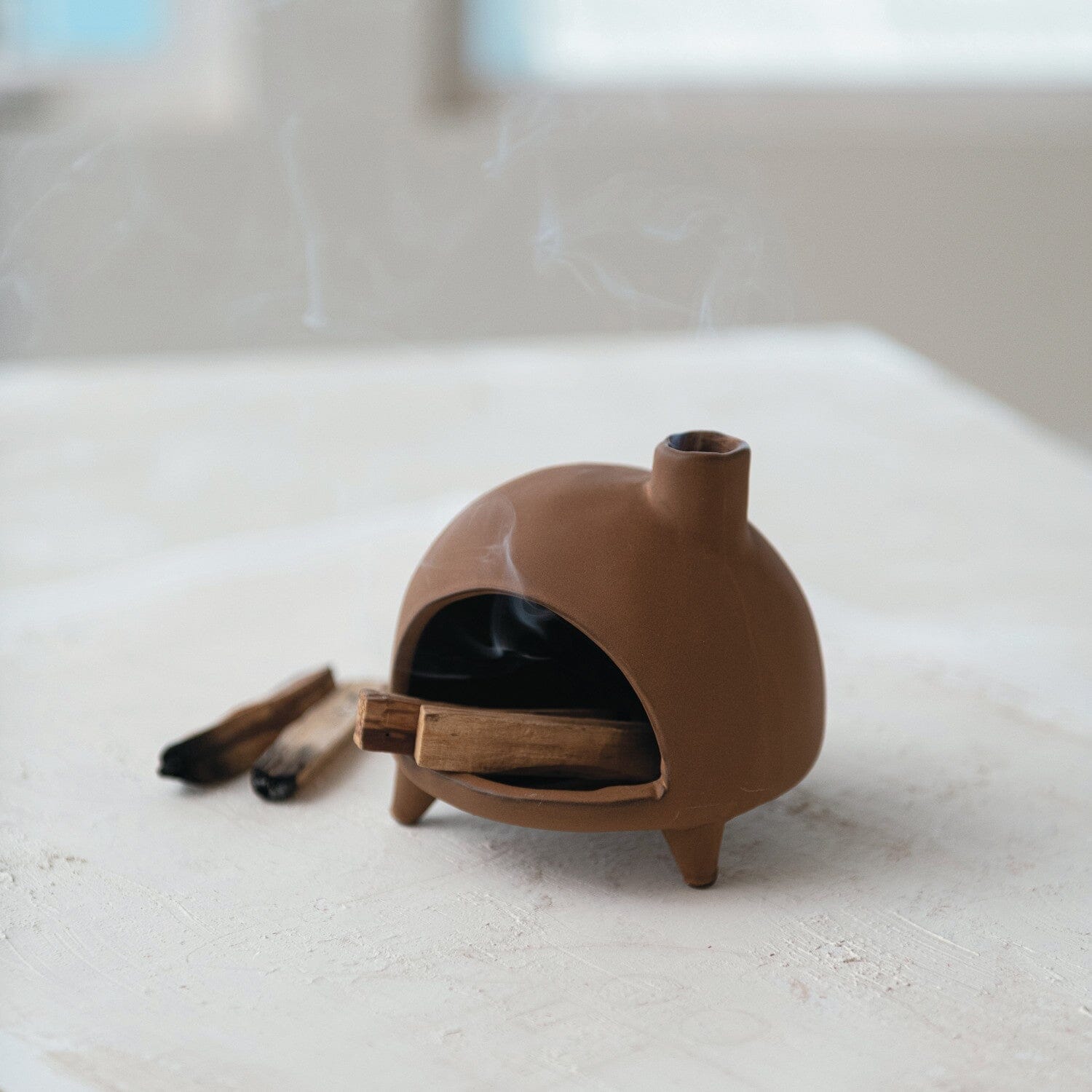 Terracotta Chimney Incense & Smudge Stick Burner (Shipping fees may apply)