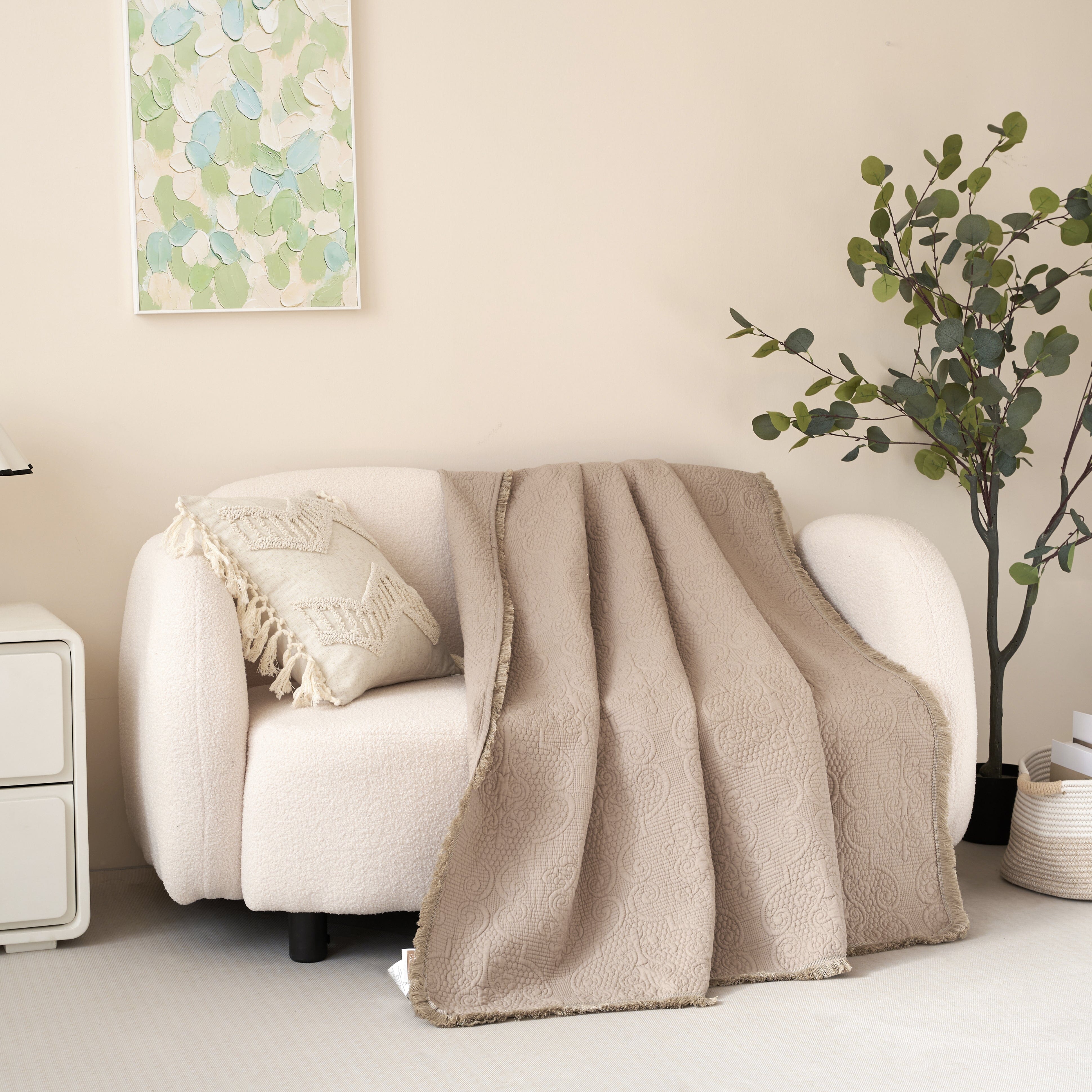 布団・毛布 NILDUE NDNU ABSTRACT ART BLANKET / BEIGE Amazon.com: Woolrich Burlington Berber Blanket Super Soft, Cozy