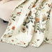 DaDa Bedding Collection Enchanted Meadow Reversible Floral Cozy Lightweight Lap Throw - Perfect for Couch or Bed, Beige Victorian Garden Pallete, All-Season Comfort, Machine Washable, 50x60 Inches - DaDa Bedding Collection
