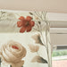 DaDa Bedding Collection Enchanted Meadow Semi-Sheer Valance - Floral Elegance in Beige, Rose, and Soft Green, Light Filtering See Through Microfiber, Rod Pocket Design, 18x52 Inches - DaDa Bedding Collection