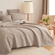 DaDa Bedding Neutral Taupe Beige Sandy Elegant Matelasse Cotton Quilted Bedspread Set (JHW-585) - DaDa Bedding Collection