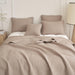 DaDa Bedding Neutral Taupe Beige Sandy Elegant Matelasse Cotton Quilted Bedspread Set (JHW-585) - DaDa Bedding Collection