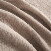 DaDa Bedding Neutral Taupe Beige Sandy Elegant Matelasse Cotton Quilted Bedspread Set (JHW-585) - DaDa Bedding Collection
