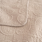 DaDa Bedding Neutral Taupe Beige Sandy Elegant Matelasse Cotton Quilted Bedspread Set (JHW-585) - DaDa Bedding Collection