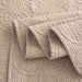 DaDa Bedding Neutral Taupe Beige Sandy Elegant Matelasse Cotton Quilted Bedspread Set (JHW-585) - DaDa Bedding Collection