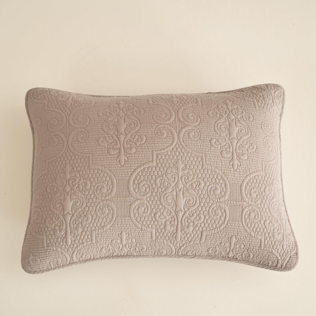 DaDa Bedding Neutral Taupe Beige Sandy Elegant Matelasse Cotton Quilted Bedspread Set (JHW-585) - DaDa Bedding Collection