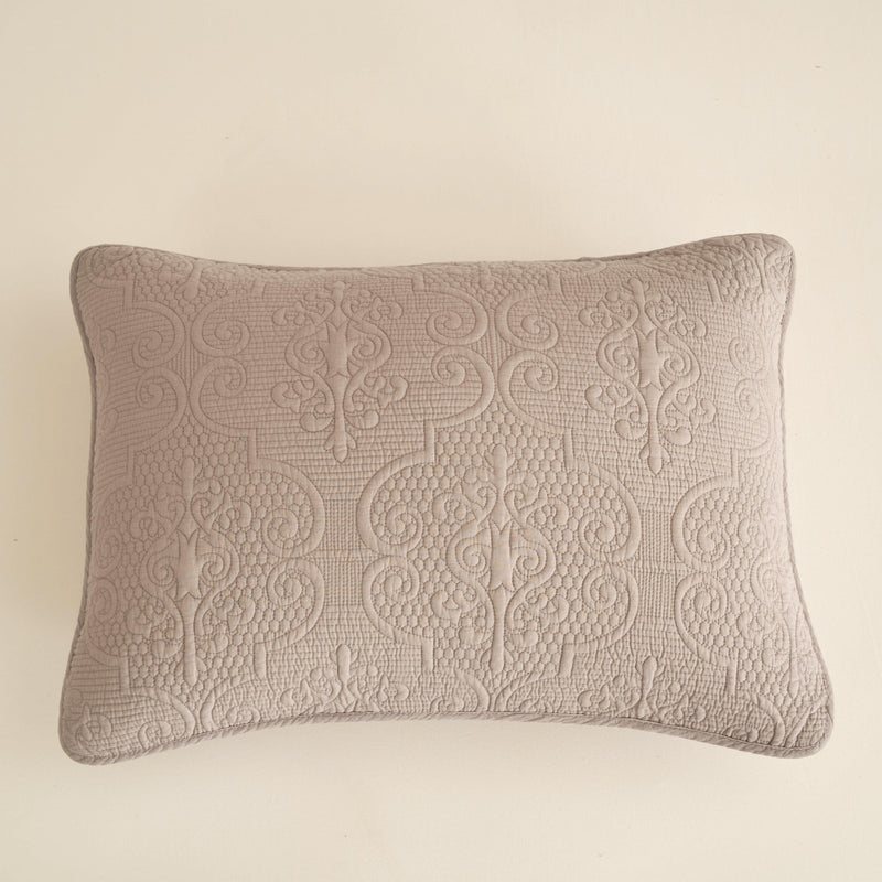 DaDa Bedding Neutral Taupe Beige Sandy Elegant Matelasse Cotton Quilted Bedspread Set (JHW-585) - DaDa Bedding Collection