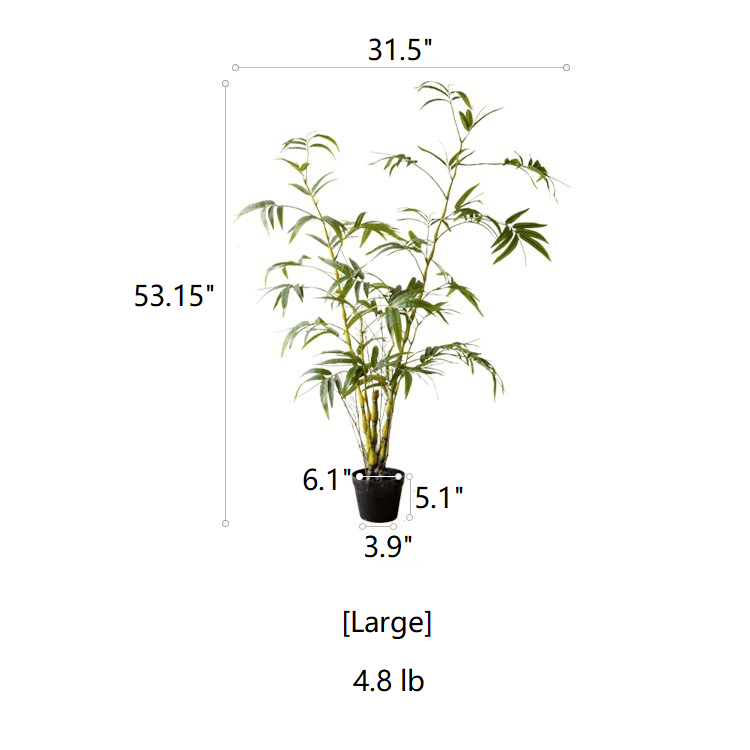 Artificial Bamboo Leaves in Pot (Shipping fees may apply)
