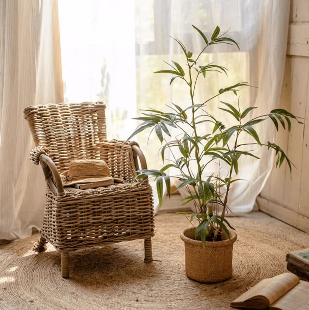 Artificial Bamboo Leaves in Pot (Shipping fees may apply)