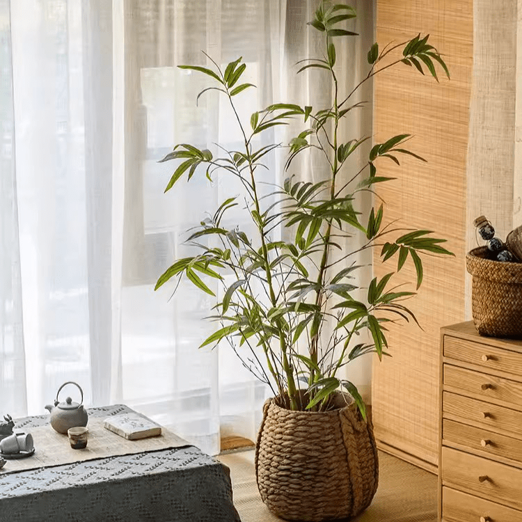 Artificial Bamboo Leaves in Pot (Shipping fees may apply)