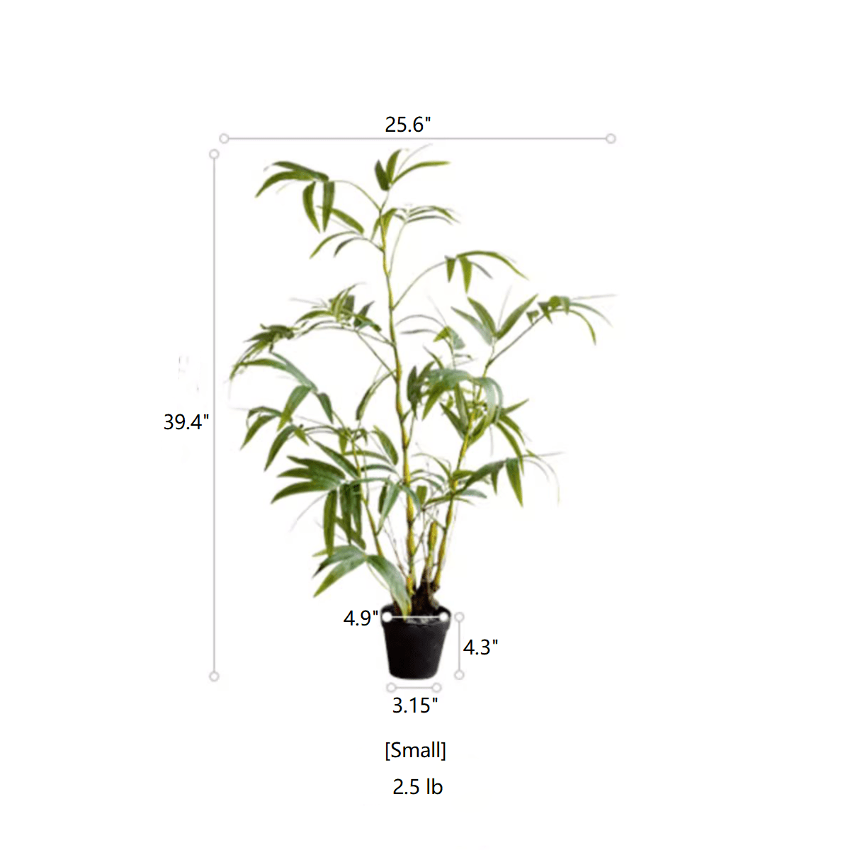 Artificial Bamboo Leaves in Pot (Shipping fees may apply)