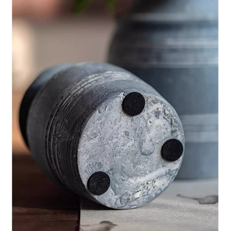 Handmade Gray Clay Pottery Vase (Shipping fees may apply)