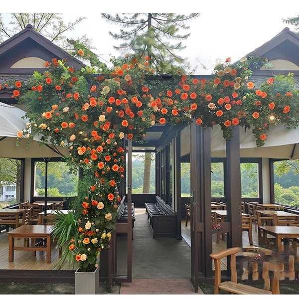 Orange Rose Vine Wall Décor Roses for Trellis and Backdrop (Shipping fees may apply)