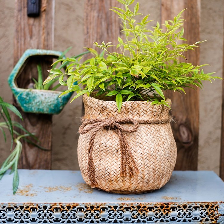 Ribbon Bag Style Concrete Garden Pot (Shipping fees may apply)