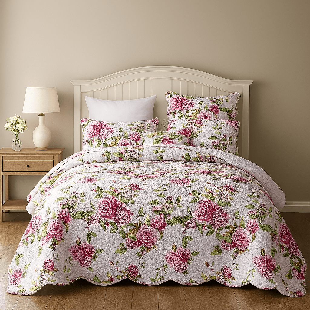 DaDa Bedding Romantic Roses Lovely Spring Pink Floral
