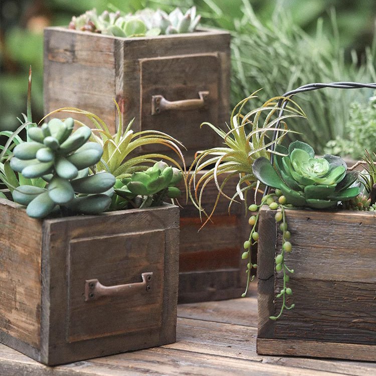 Farmhouse Wooden Box for Succulents or Flowers (Shipping fees may apply)
