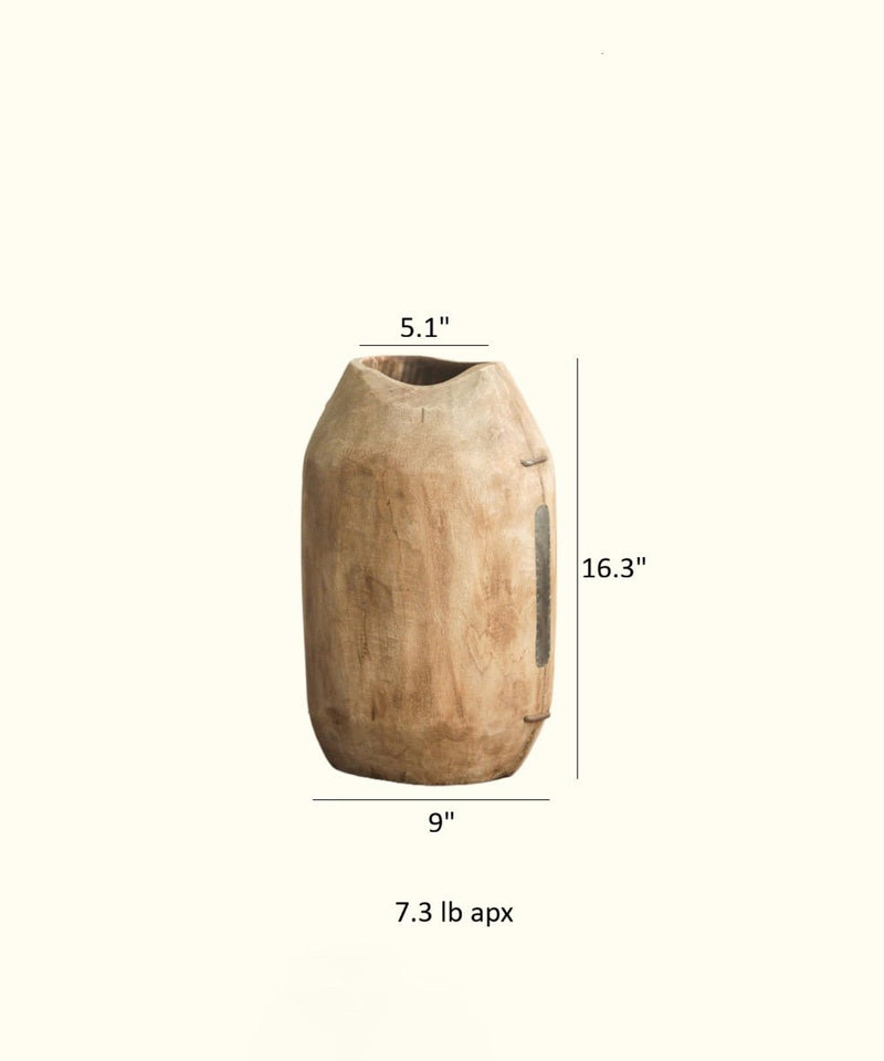Homestead Solid Wood Décor Vase (Shipping fees may apply)