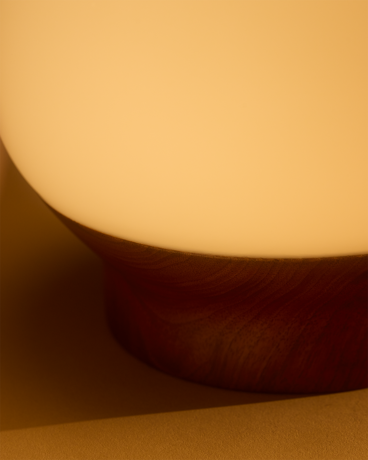 Brightech Marlow Walnut & Glass Table Lamp (Shipping fees may apply)