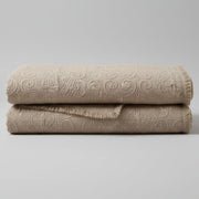 mATELASE throw blanket beige textured taupe lap throw 