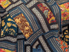 DaDa Bedding Bohemian Floral Midnight Ocean Blue Cotton Patchwork Bedspread Set (JHW-572) - DaDa Bedding Collection